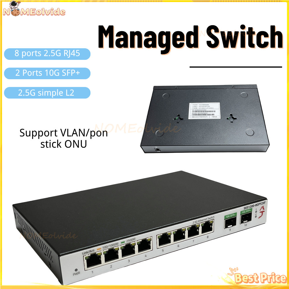 Sfp+ 10G Managed Switch 8 Port - Xikestor SKS1200 Switch Simple L2 Management