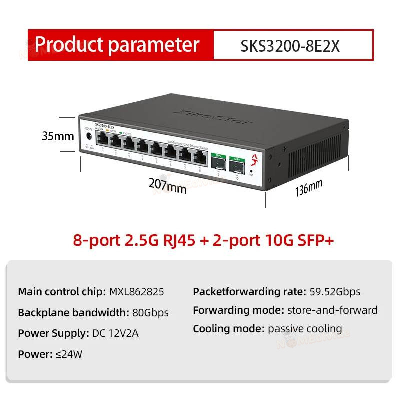 Xikestor SKS1200 Switch Simple – Sfp+ 10G Managed Switch 8 Port Bewertung und Preis